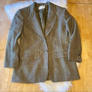 Vintage Liz Claiborne Tan Tweed Blazer M